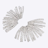 Aretes abanico full brillos
