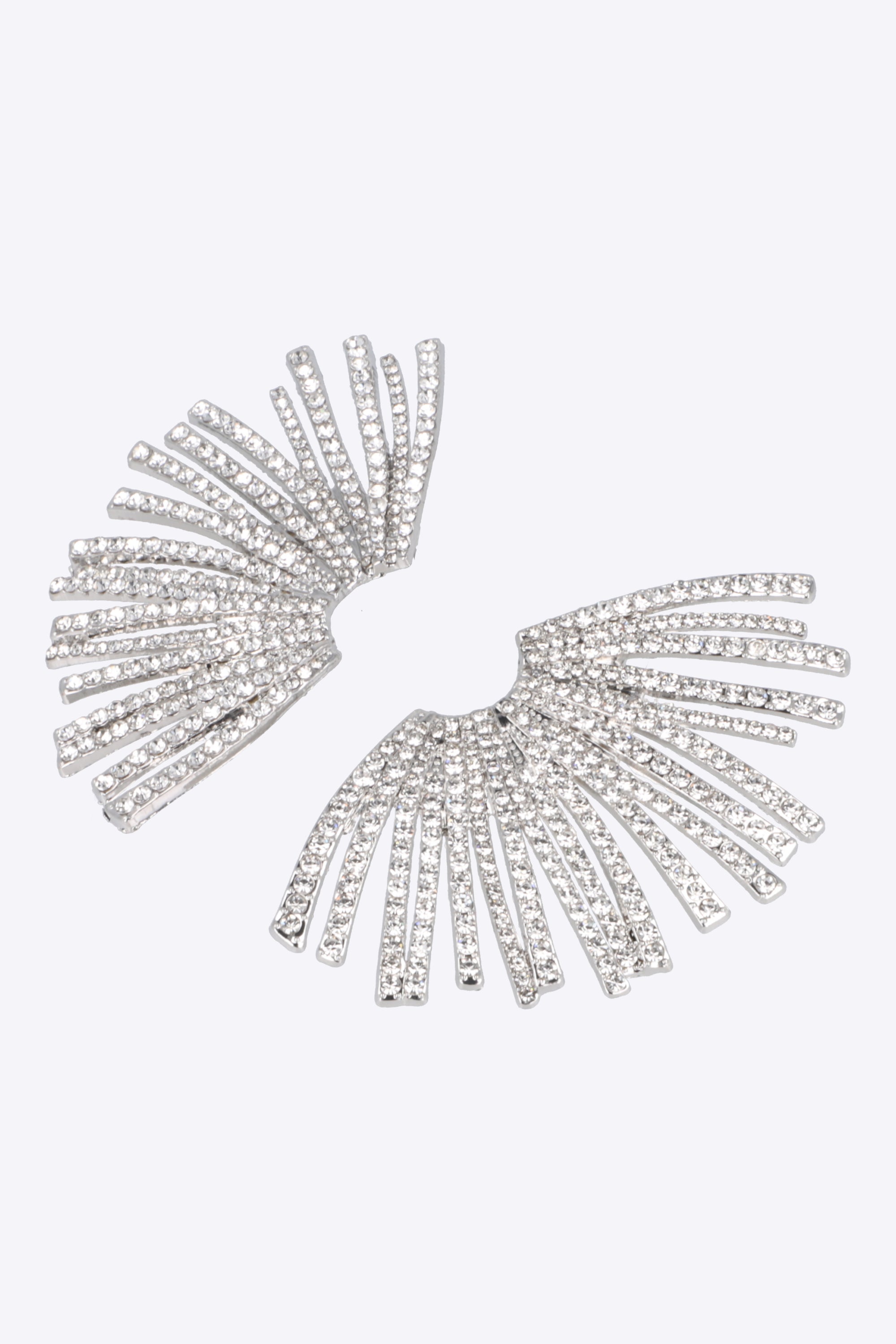 Aretes abanico full brillos