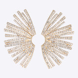 Aretes abanico full brillos