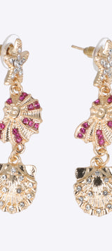 Aretes triple conchas mix