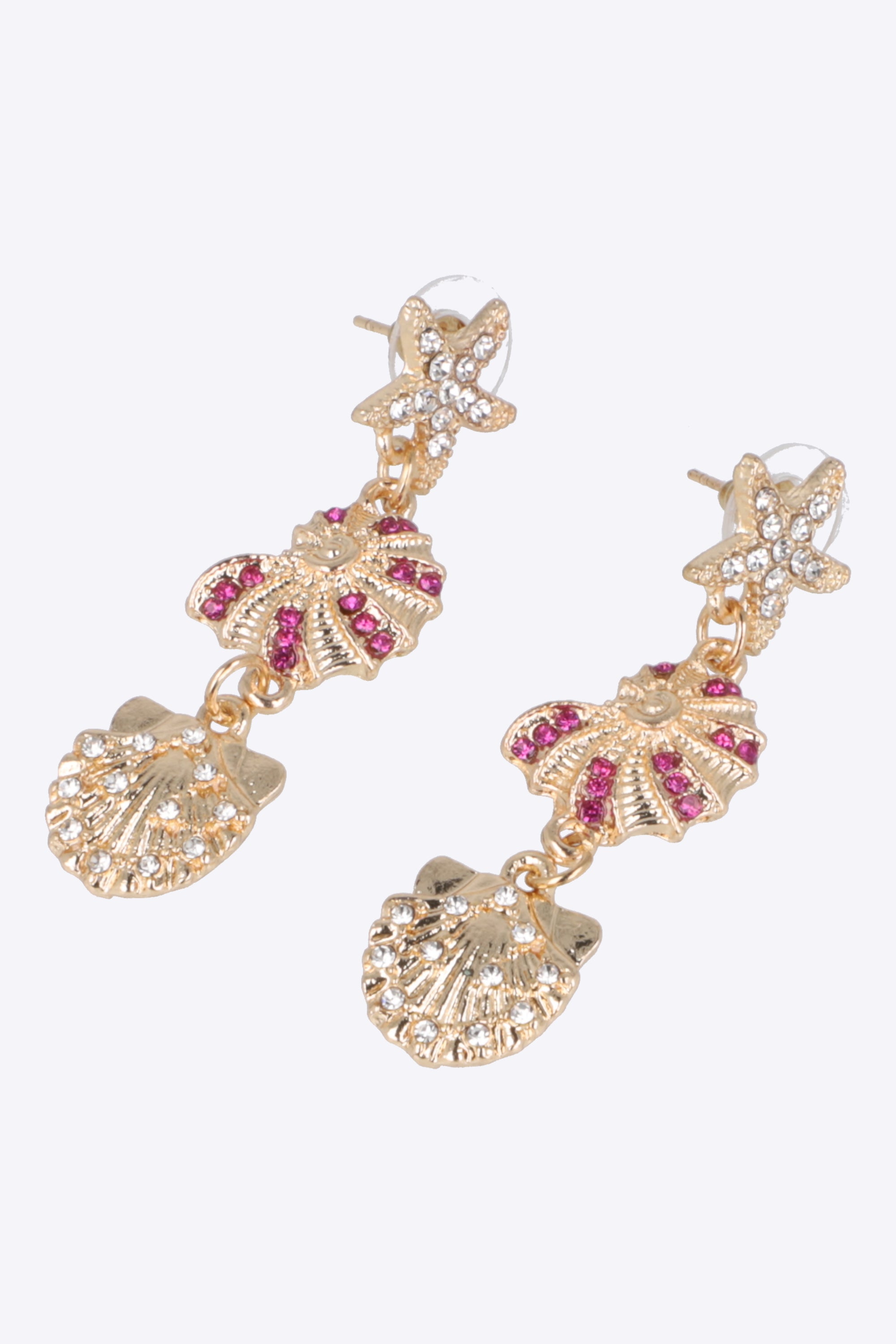 Aretes triple conchas mix