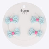 Set 4 moños para mascota broche