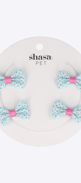 Set 4 moños para mascota broche