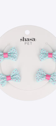 Set 4 moños para mascota broche
