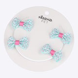 Set 4 moños para mascota broche