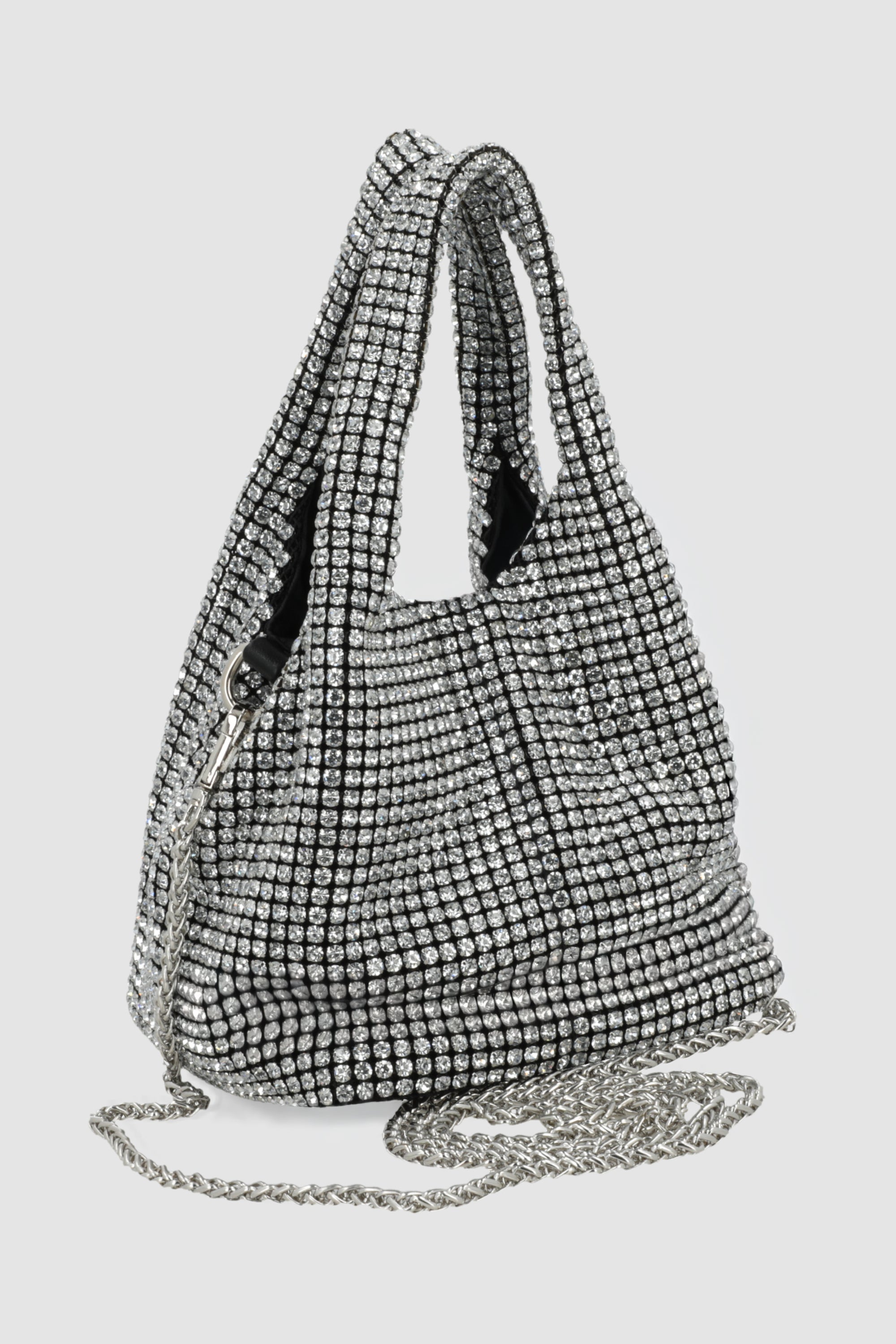Bolsa bucket brillos PLATA