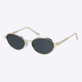 Lentes de sol óvalo metálico
