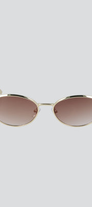 Lentes de sol óvalo metálico