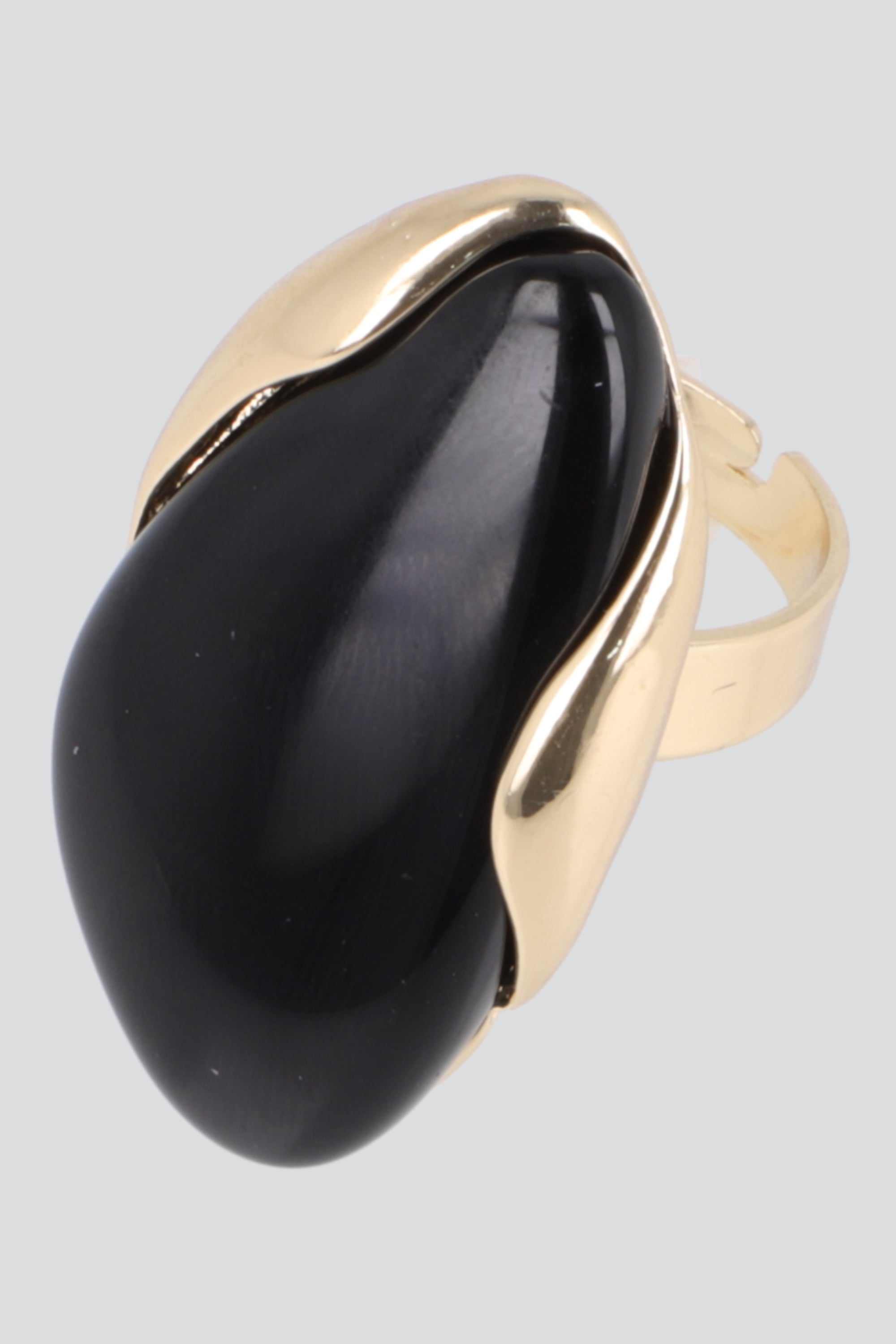Anillo piedra alargada