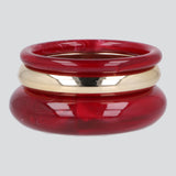 3 P CUFFS ACRILICO MARMOLEADO
