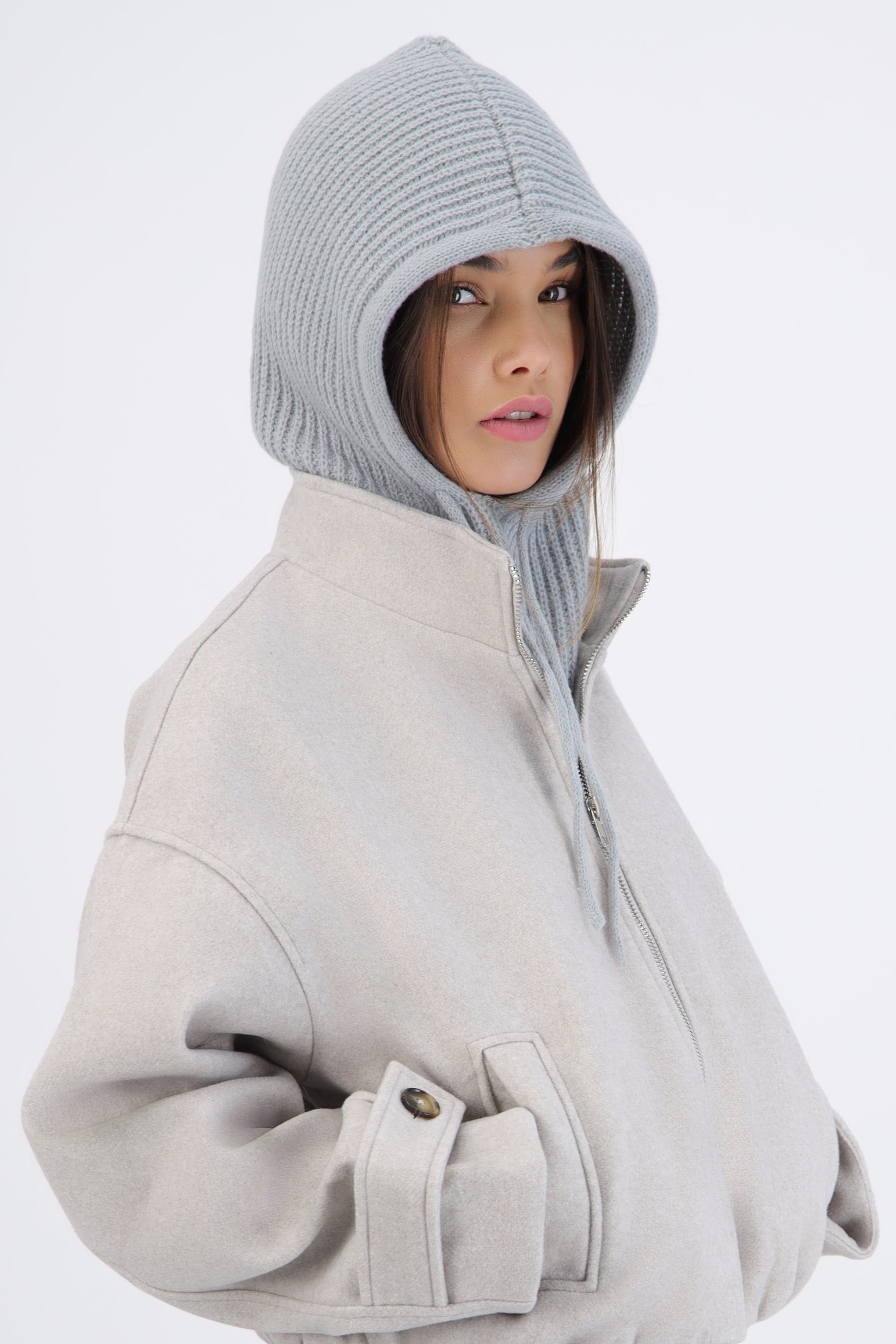 Balaclava tejida sencilla