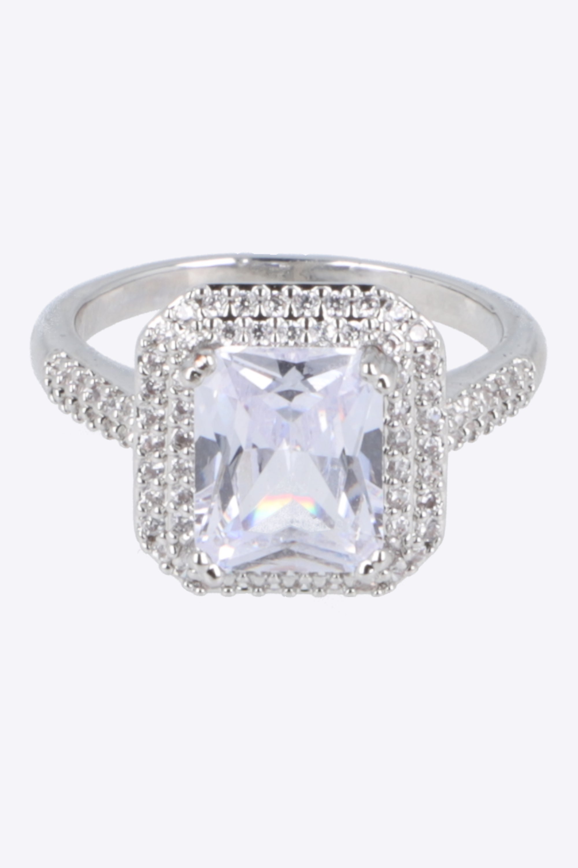 Anillo cuadro cristal brillos pq