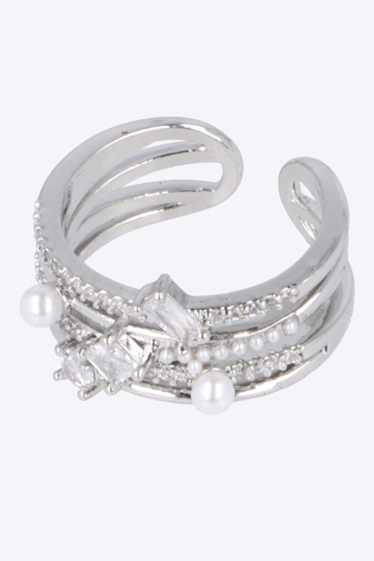 Anillo 3l estrellitas pq PLATA