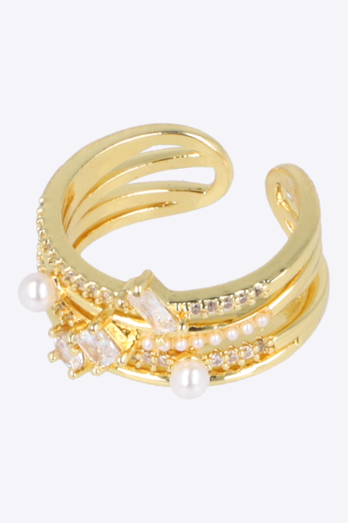 Anillo 3l estrellitas pq ORO