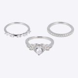 Anillo 3l lineas corazón brillos pq