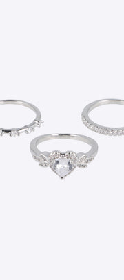 Anillo 3l lineas corazón brillos pq