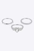 Anillo 3l lineas corazón brillos pq