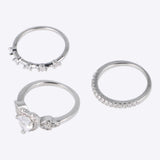 Anillo 3l lineas corazón brillos pq