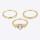 Anillo 3l lineas corazón brillos pq