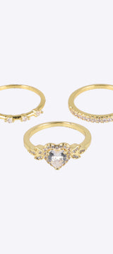 Anillo 3l lineas corazón brillos pq