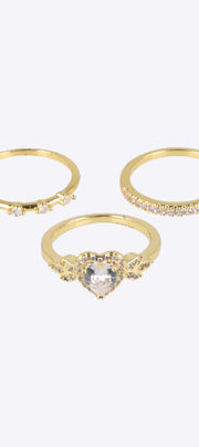 Anillo 3l lineas corazón brillos pq