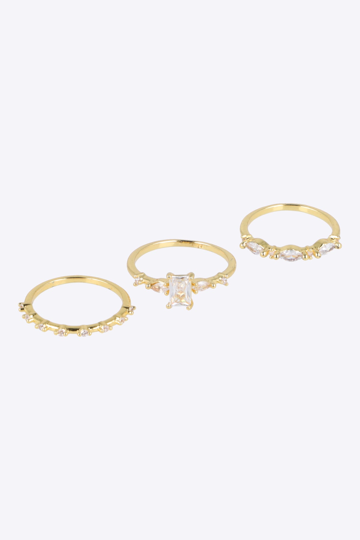 Anillo 3 l brillos pq ORO