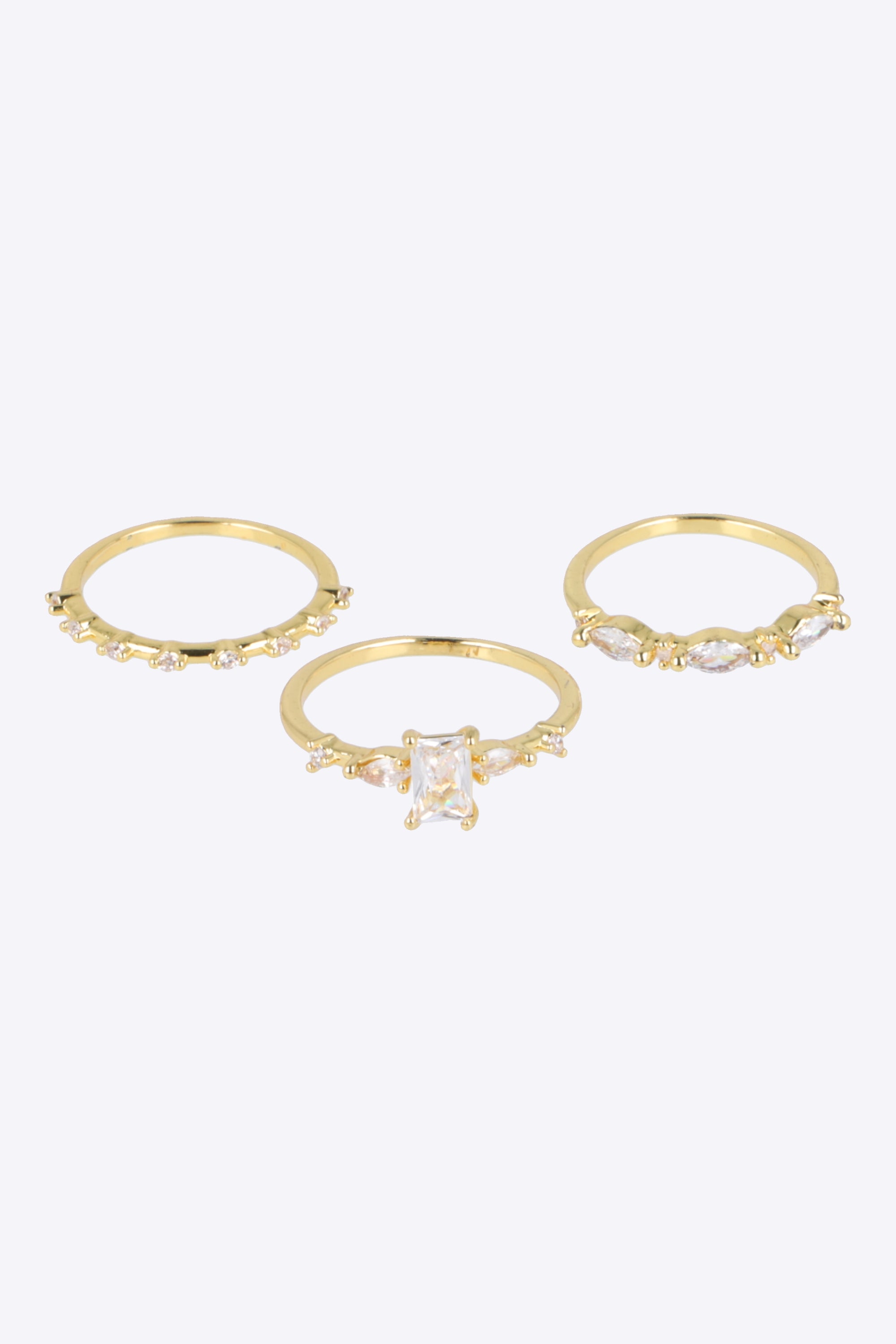 Anillo 3 l brillos pq ORO