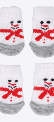 Calcetas mascota muñeco nieve