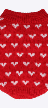 Suéter mascota corazones xmas