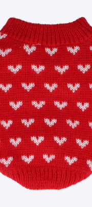 Suéter mascota corazones xmas