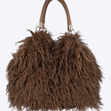 Bolsa peluche flecos