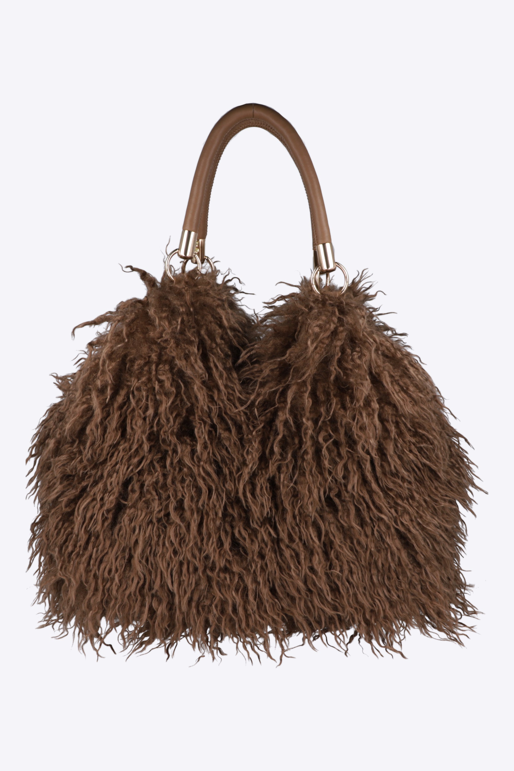 Bolsa peluche flecos