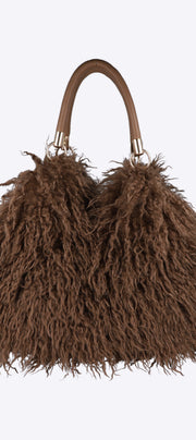 Bolsa peluche flecos