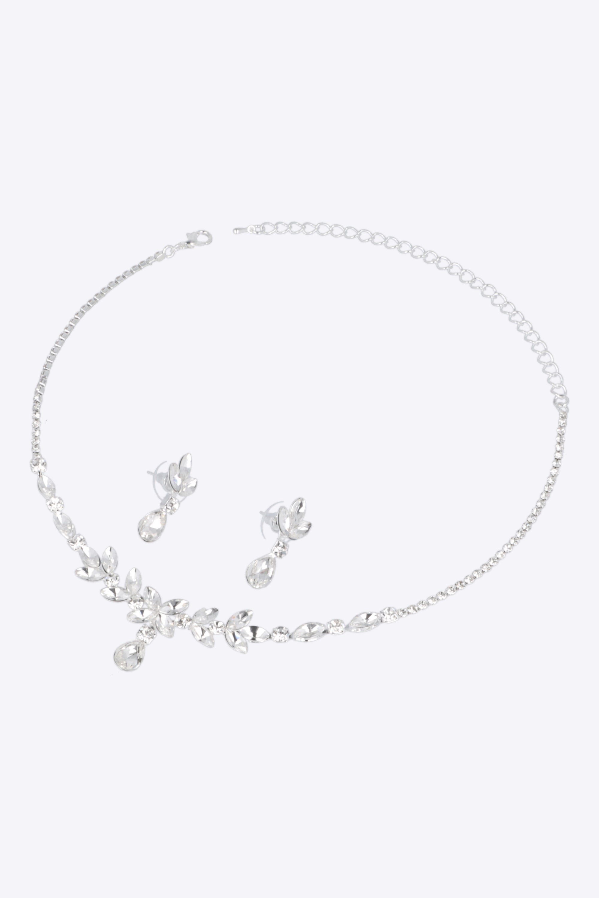Set aretes collar cristales