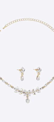 Set aretes collar cristales