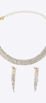 Set choker aretes full brillos