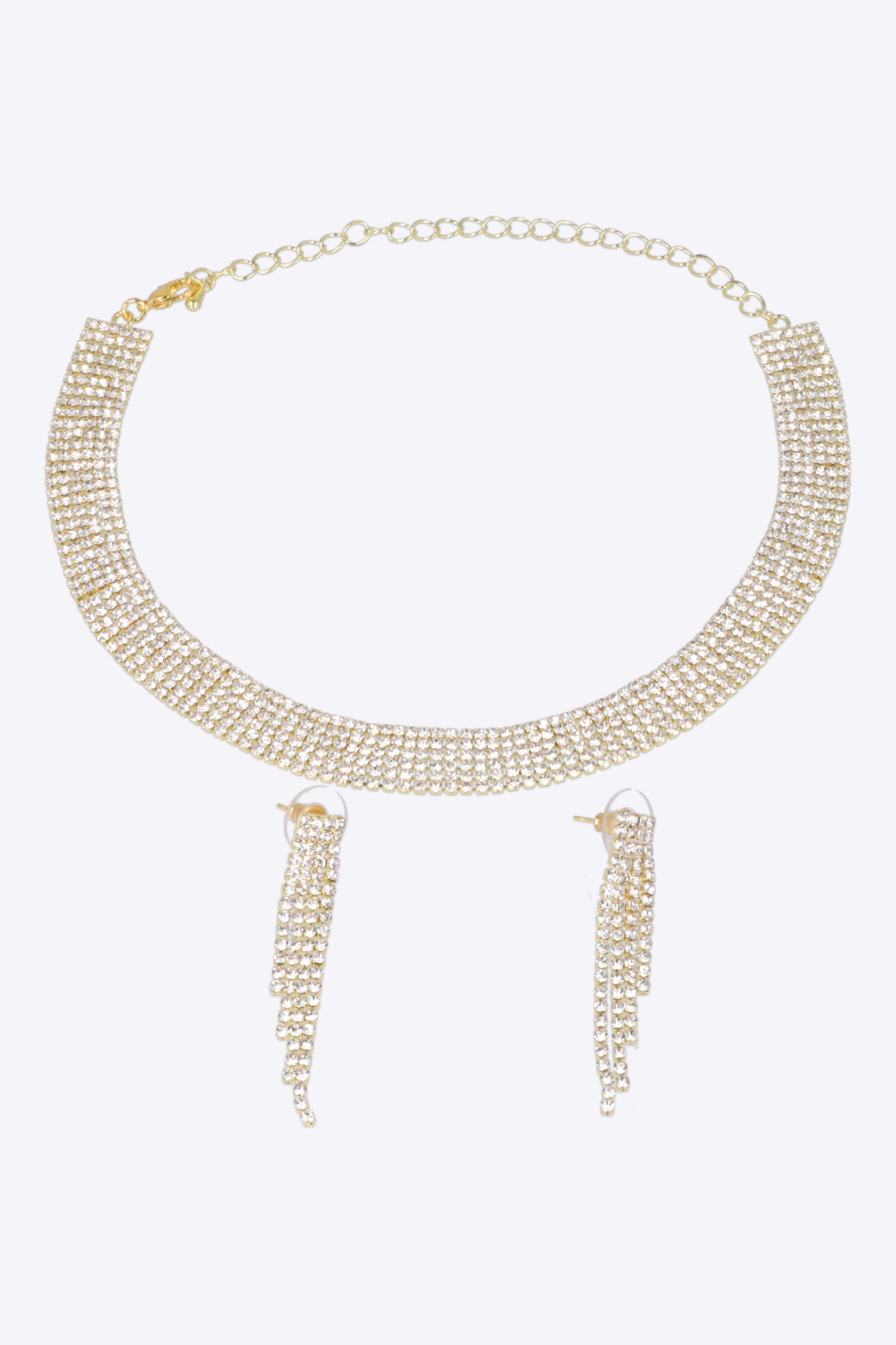 Set choker aretes full brillos