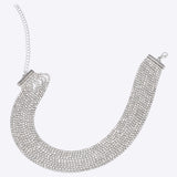 Choker multi lineas brillos
