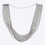 Choker multi lineas brillos