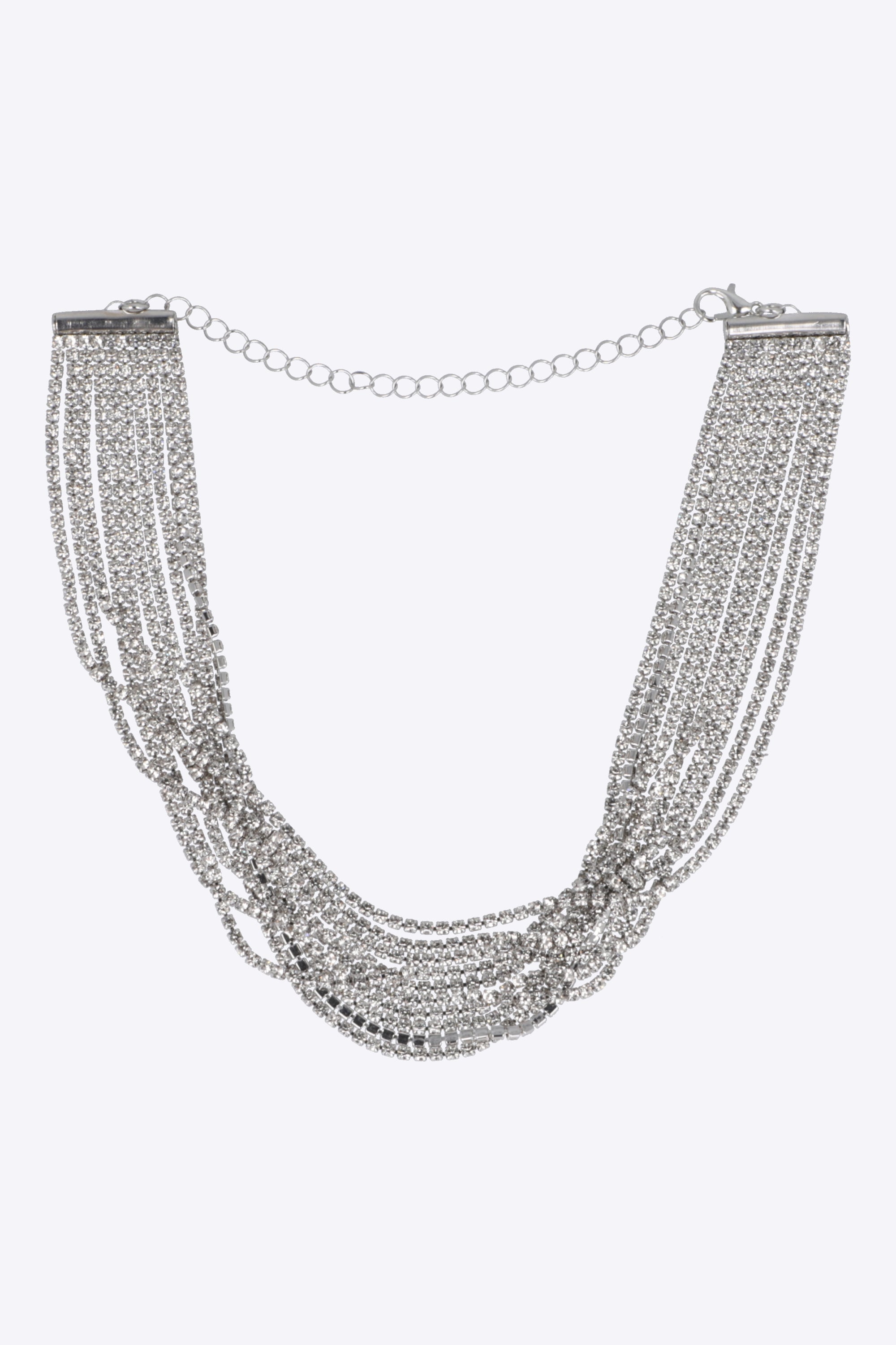 Choker multi lineas brillos