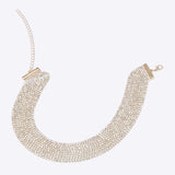 Choker multi lineas brillos
