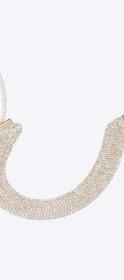 Choker multi lineas brillos