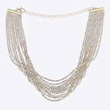 Choker multi lineas brillos