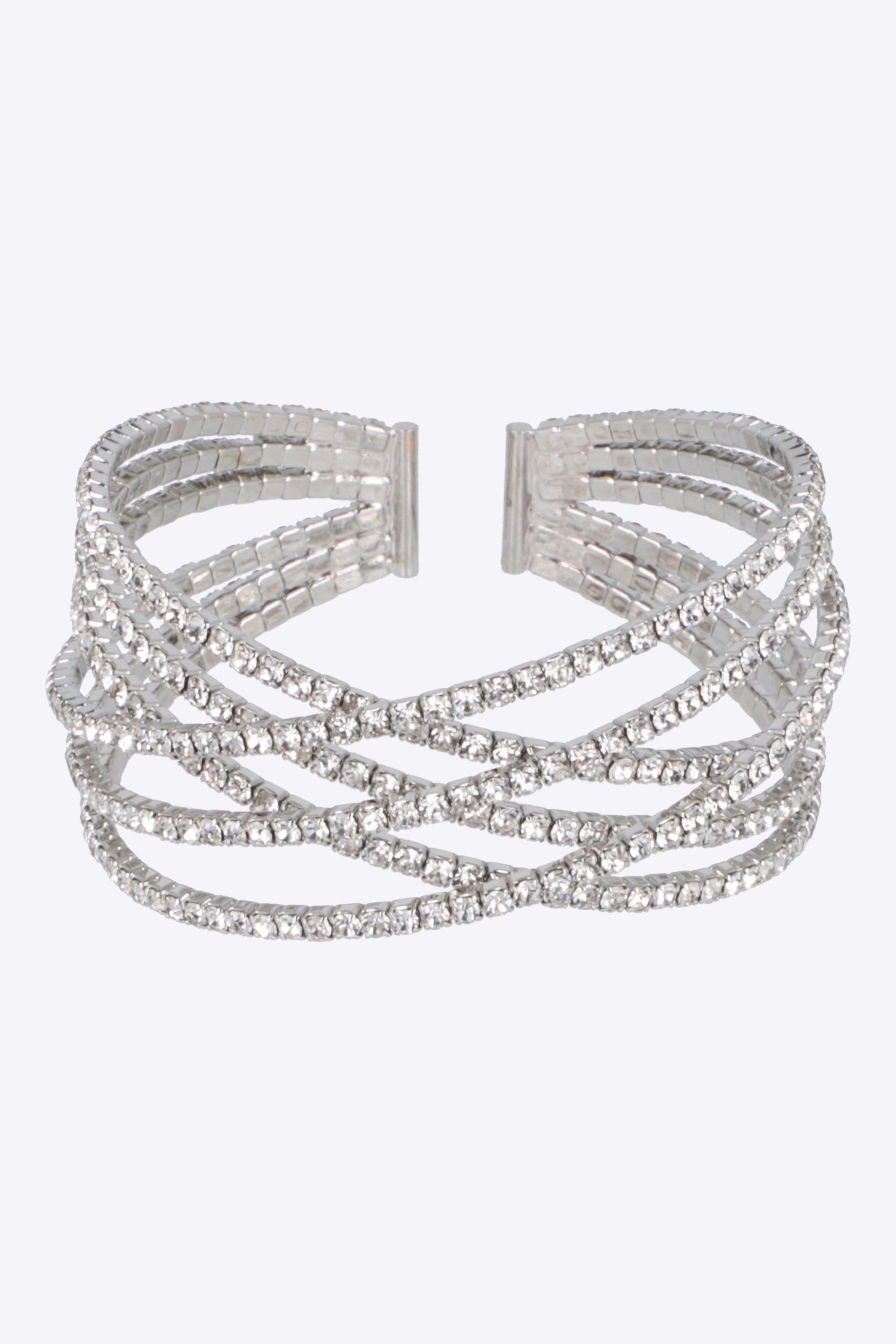 Cuff brillos cruzados