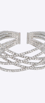 Cuff brillos cruzados