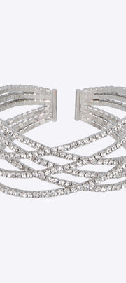 Cuff brillos cruzados