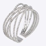 Cuff brillos cruzados