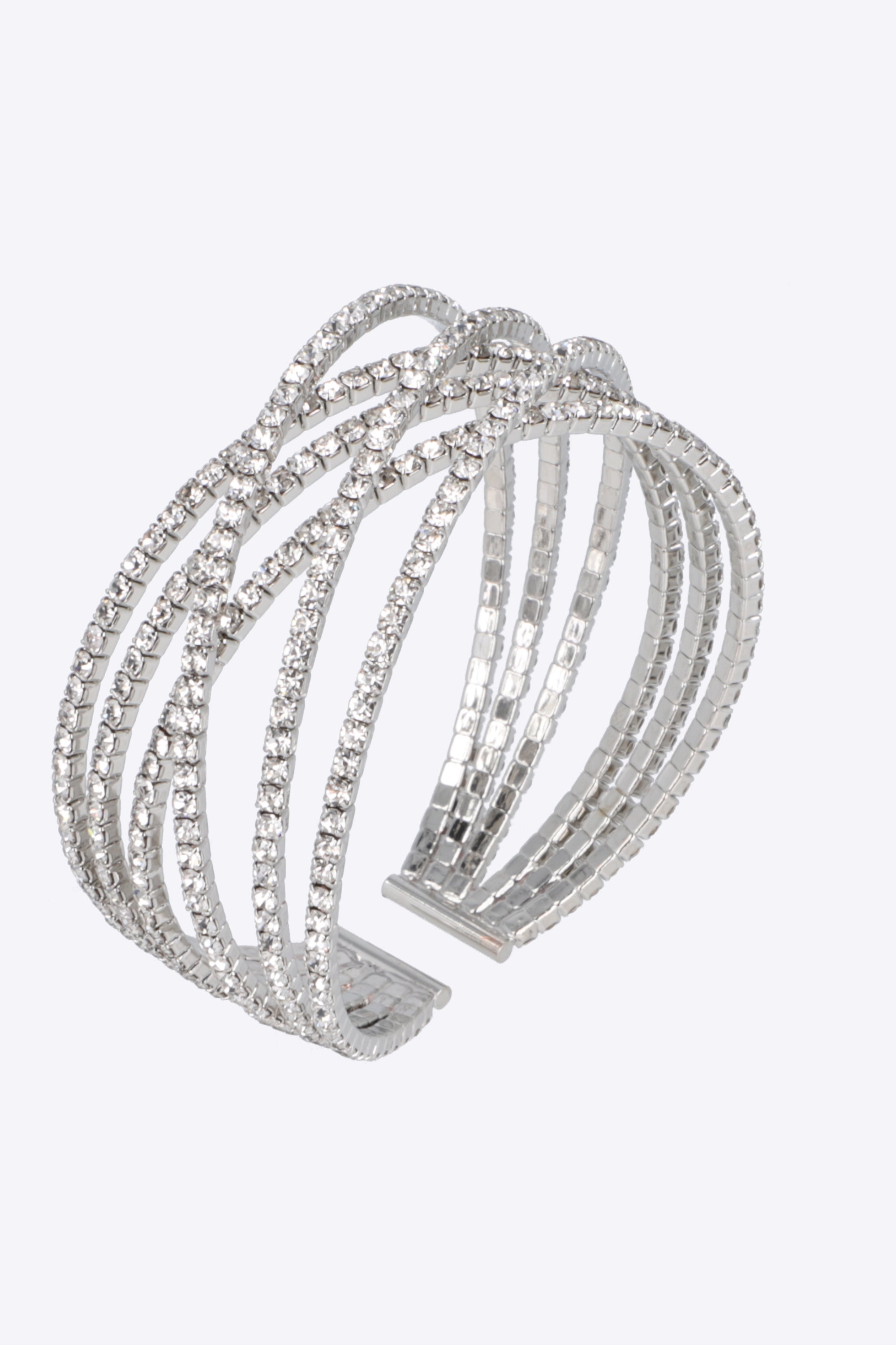 Cuff brillos cruzados