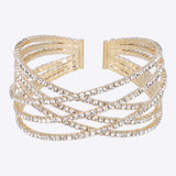 Cuff brillos cruzados