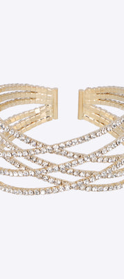 Cuff brillos cruzados